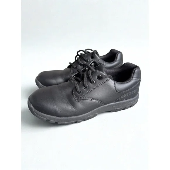 Hush Puppies Boys Chad Oxford Uniform School Black Lace up‎ Leather Upper 13.5