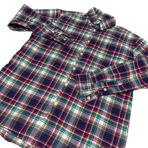Ralph Lauren Button Down Kids L(16/18) N/A Multi-Color Plaid Long Sleeve Pony