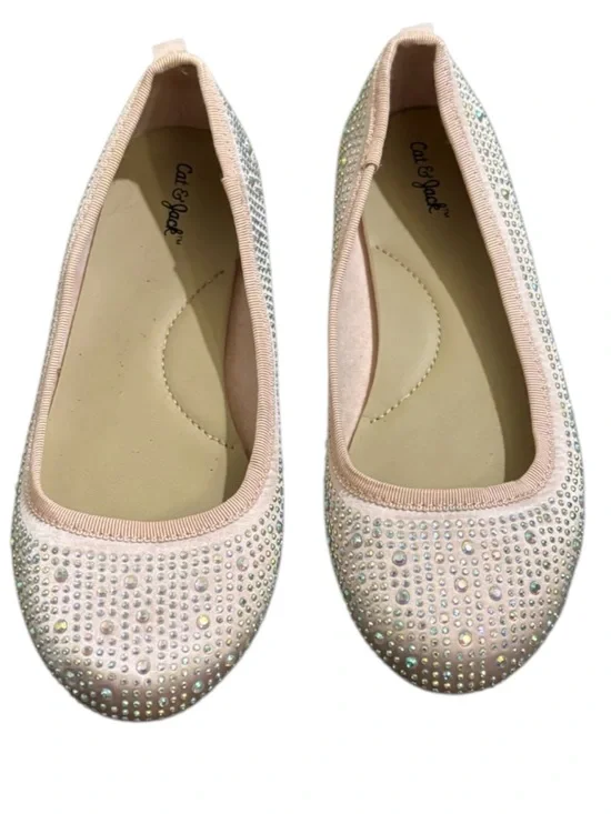 Cat & Jack Blush Pink Jewel-Embellished Ballet Flats