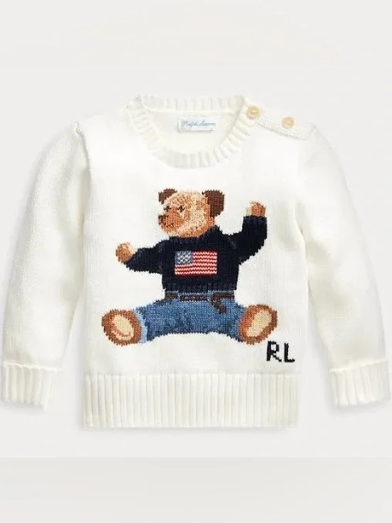 Ralph Lauren NWT Kid’s Polo Bear Cotton Sweater