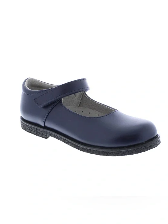Footmates CINDY BTS - 2721 - NAVY Leather Mary Janes 3.5 NEW