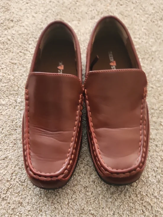 Deer Stags Boys Brown Slip-On Leather Loafers