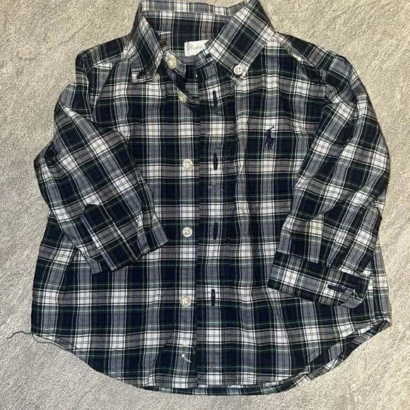 Ralph Lauren button down size 9 months ￼