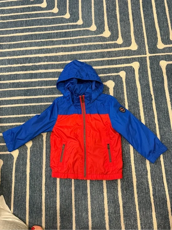 Ralph Lauren Baby 24M Red Blue Colorblock Hooded Windbreaker