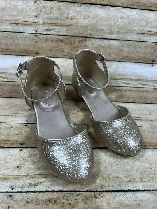 Disney Glitter Princess Shoes With Ankle Strap Size 10 Bibbidi Bobbidi Boutique