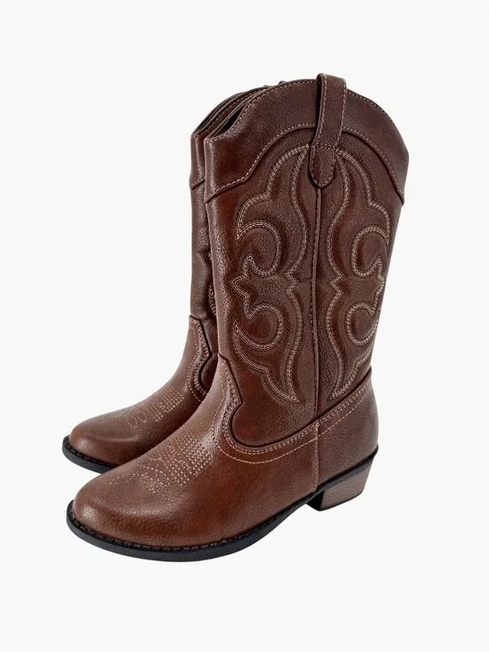 NEW Cat & Jack Kids' Montana Western Boots - Brown