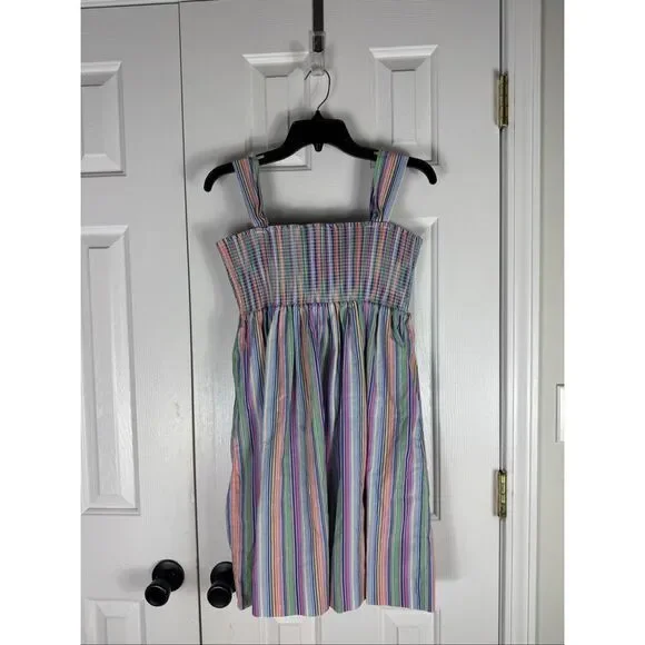 NWT Ralph Lauren Girls Striped Tie Back Sundress Size 14