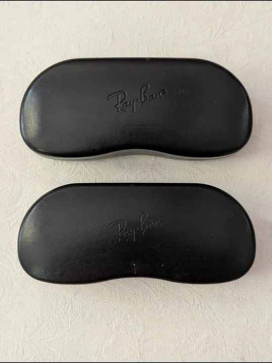 Ray-Ban Black Hard Clamshell Case Felt Lining Fits Glasses/Sunglasses Lot 2