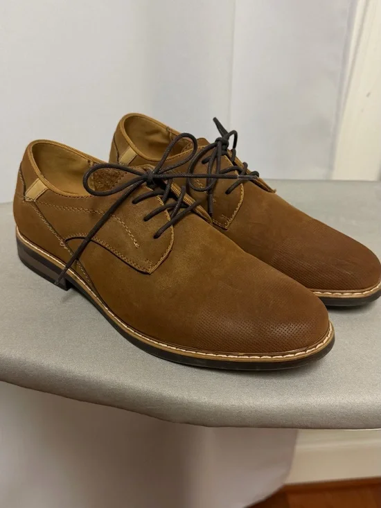 Boys Size 5 Suede Derby Shoes - Classic Lace-Up