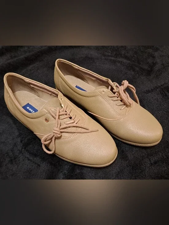 Easy Spirit Women’s Casual Lace-Up Oxfords in Taupe Sz 7M