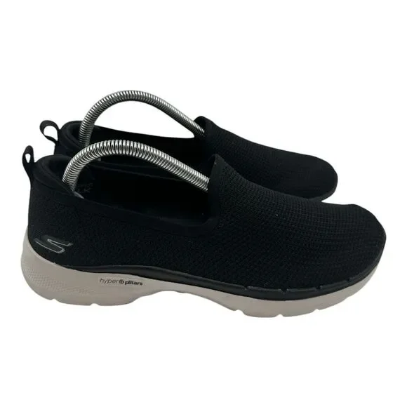 Skechers Gowalk Clear Virtue Shoes Womens 9 Black White Slip‎ On Loafers 124505