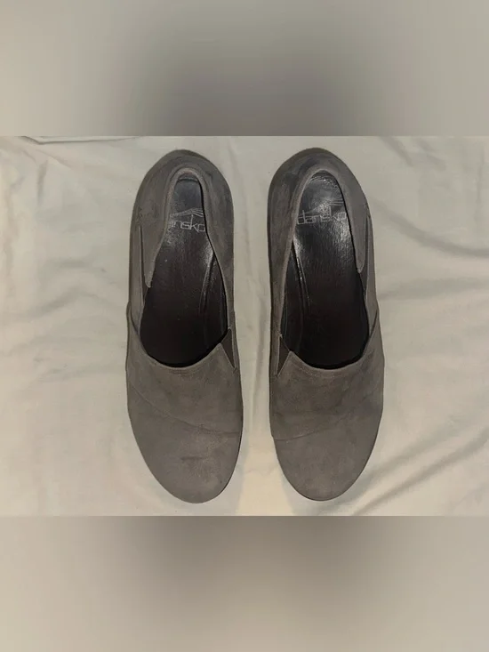 Dansko Grey Suede Slip-On Loafers