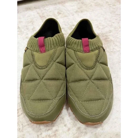 Teva ReEmber Quilted Olive Green Slip On Mocs 8