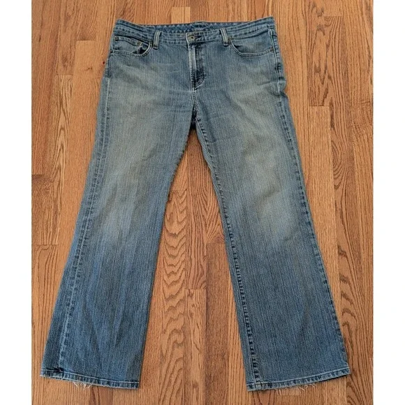 Polo Jeans Co Ralph Lauren Women's 16x32 Kelly Stretch Blue Denim Bootcut Jeans