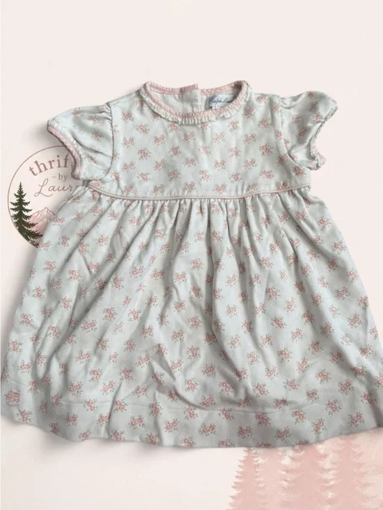 Ralph Lauren Baby Girls Floral Dress 9M Pink White Cottagecore