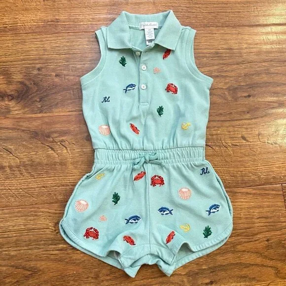 Ralph Lauren embroidered romper