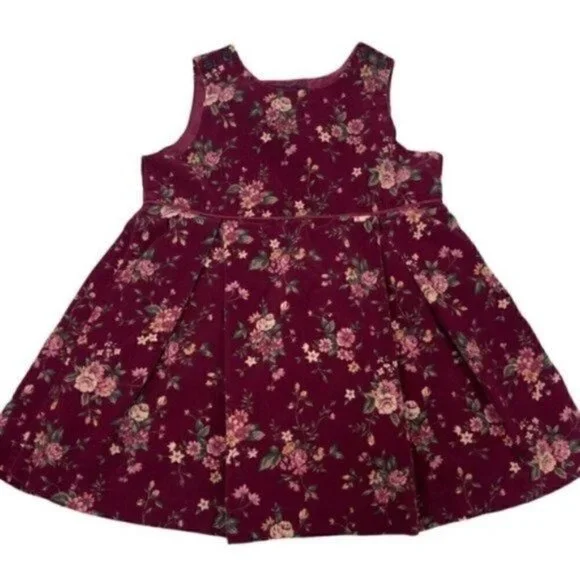 RALPH Lauren floral corduroy sleeveless dress size 3T