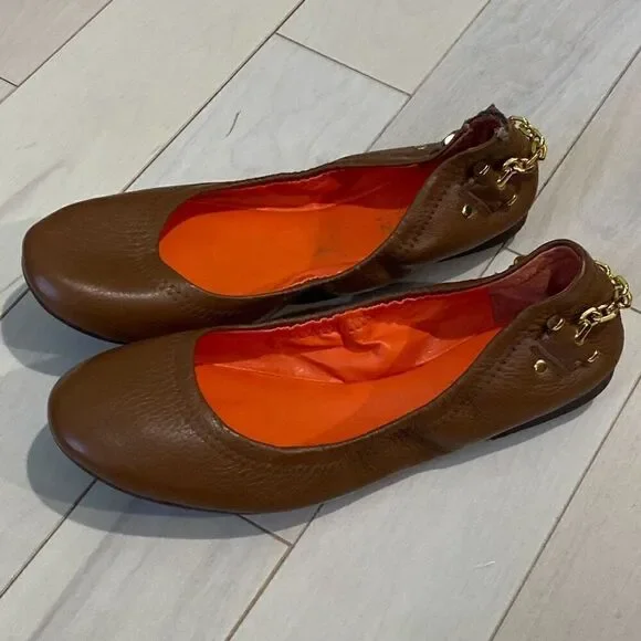 Lauren Ralph Lauren Women's Barb Ballet Flats Brown & Brown Size 5