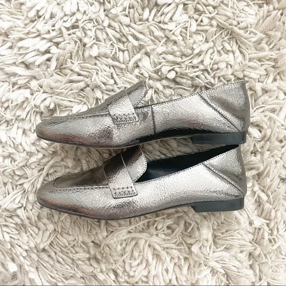 Michael Kors Emery Metallic Leather Loafers Women’s Size 6