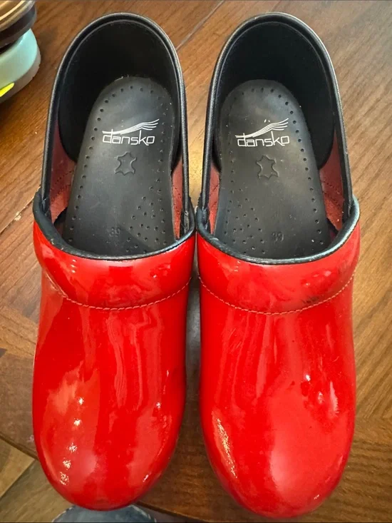Kids Red Clogs