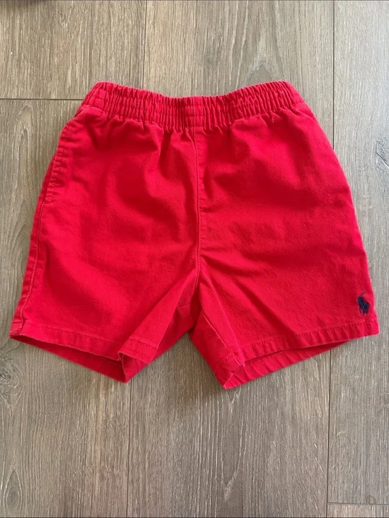 Ralph Lauren Bright Red Elastic Waist Shorts