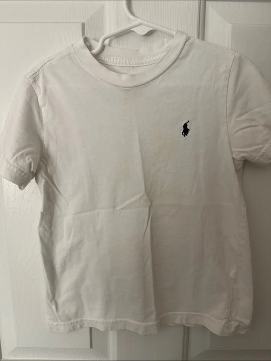 Ralph Lauren White Tee with Navy Polo Pony