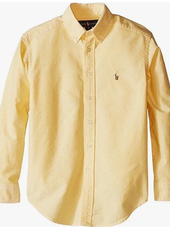 Ralph Lauren Pale Yellow Long-Sleeve Button-Down Shirt