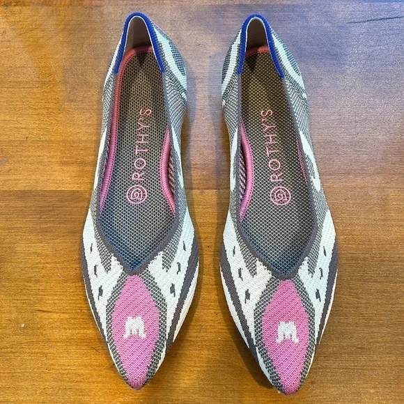 Retired Rothy’s The Point Flat Pink Moroccan women’s size 8 new without box