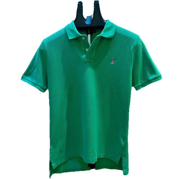 Polo Ralph Lauren Boys Green Short Sleeve Polo Shirt - Size L