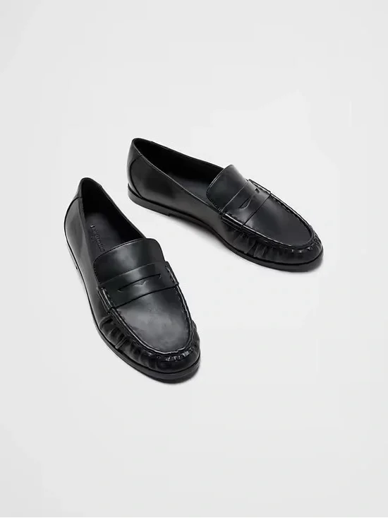 Banana Republic Vegan Leather Gathered Loafer