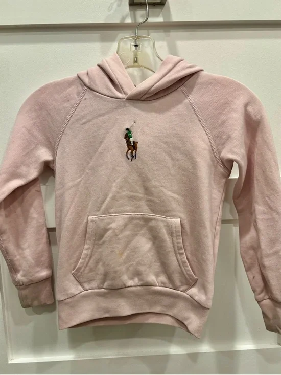 Ralph Lauren Light Pink Embroidered Pony Hoodie
