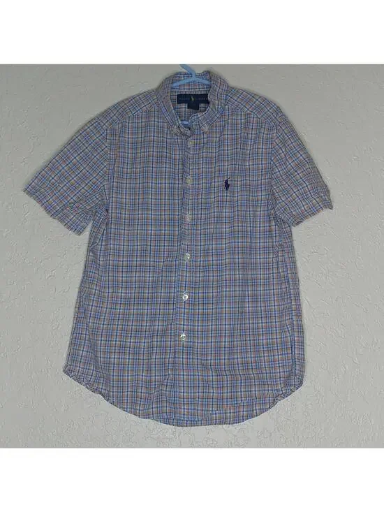 Ralph Lauren Plaid Button Front Shirt Size M (10/12)‎ Kid