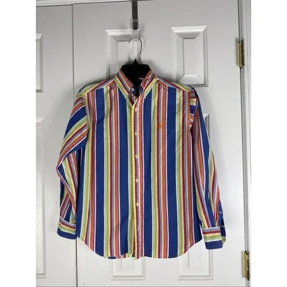 Ralph Lauren Boys Button Front Shirt Size M 12/14
