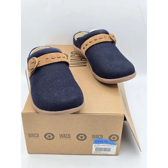 NEW Spenco Navy Blue Ashley Wool Genuine Suede‎ Orthotic Comfort Sz 6.5