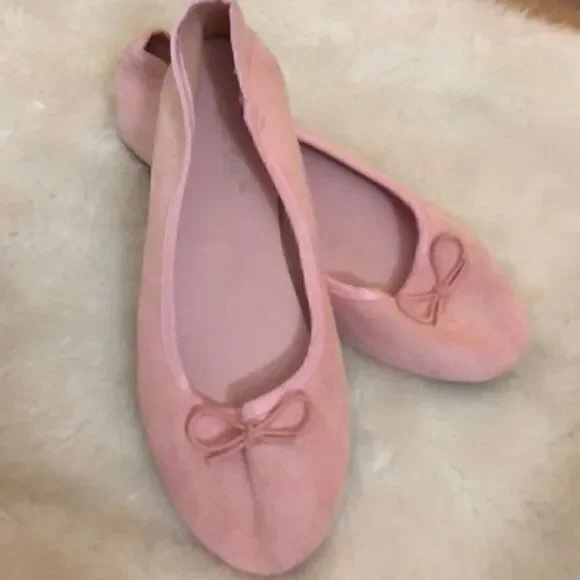 Pink soft loafers