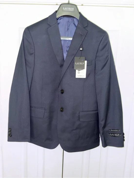 NEW  Ralph Lauren navy Two-Button Sport Coat size 16