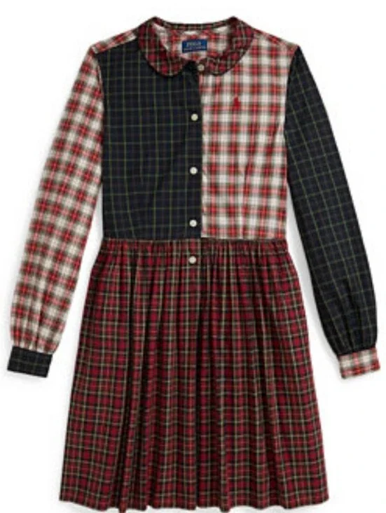 Ralph Lauren Plaid Cotton Poplin Shirtdress