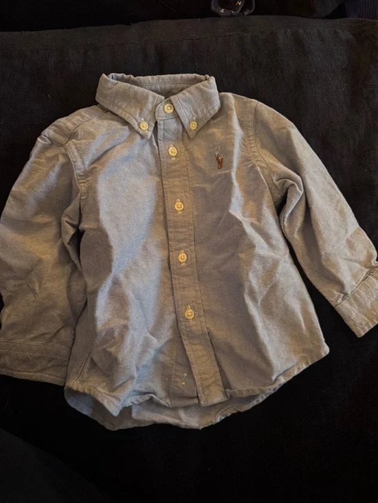 Ralph Lauren Light Blue Button-Down Oxford Shirt baby 12 months