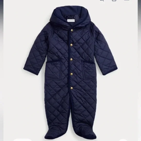 RALPH LAUREN Hooded Barn Bunting Siz6M