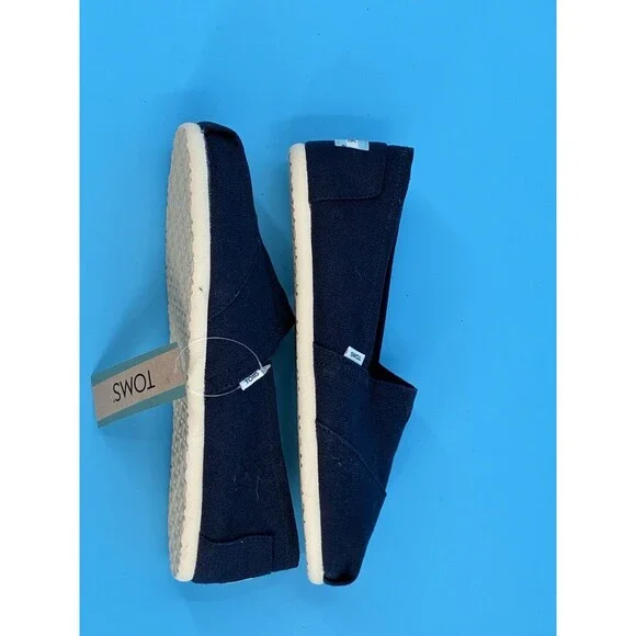 TOMS Women’s Alpargata Classic Navy Canvas Slip On Shoes Size 8 NWT
