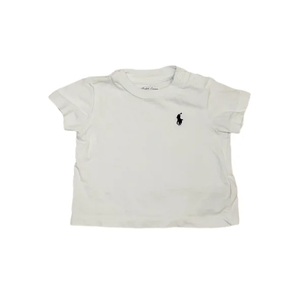 Ralph Lauren 3m Baby White Short Sleeve Polo Logo Tee Shirt
