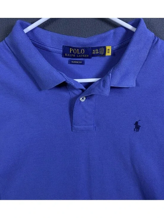 Polo Ralph Lauren Shirt Boys XL 18-20 19x25 Pony Preppy Heritage Uniform Rugby