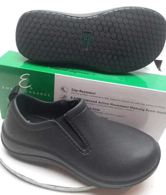 Emeril Lagasse Pro Eva Slip Resistant Slip On Work Shoes Black Womens Size 9 M