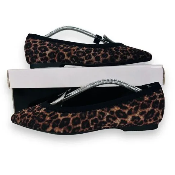 Alfani Phoennix D'Orsay‎ Flats Leopard Print 10009257300 Women's 7M