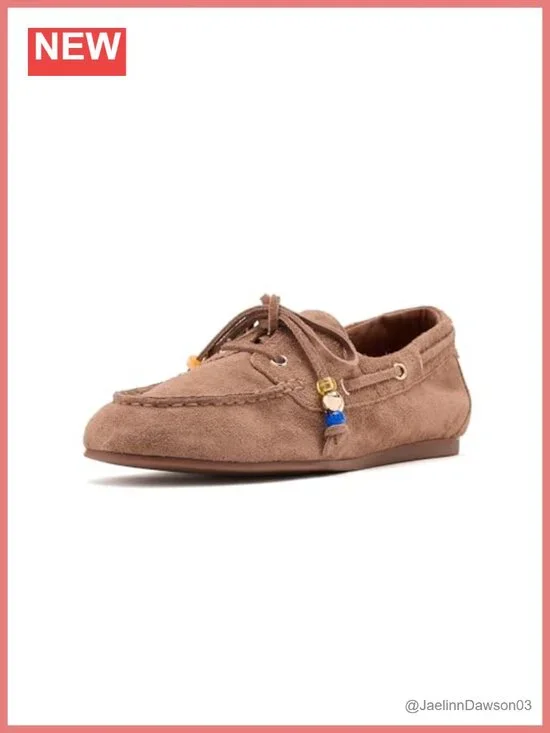 Madewell Jamie Boat Shoes Suede Slip-On Leather Lining