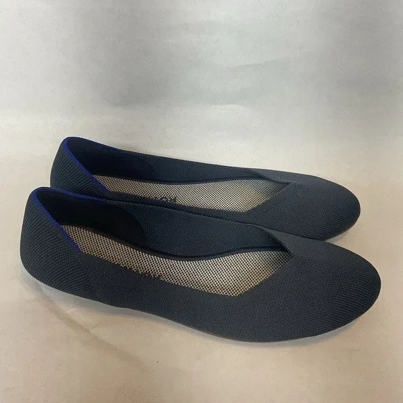 ROTHY'S Classic Smoke Blue Round Toe Ballet Flats US 9,5 Worn Once