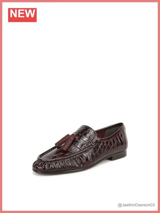 Sam Edelman Lana Tassel Loafer Slip-On Leather Flats