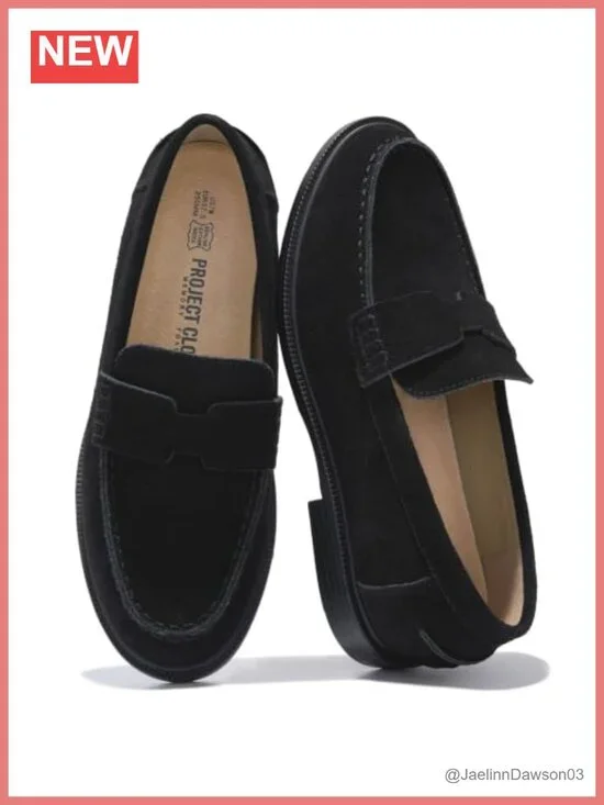 100% Genuine Suede Loafers for Women Slip On Business Casual Shoes