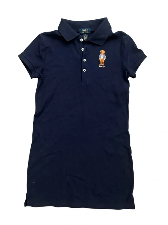Polo Ralph Lauren Navy Dress with Polo Bear Embroidery