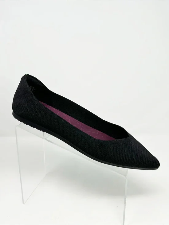 SR Max Albright Women's Slip Resistant Slip-On Flats Black Pointed Toe Size 11